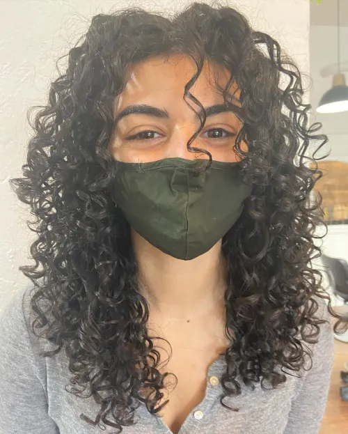 Curly Curtain Bangs Curly Hair