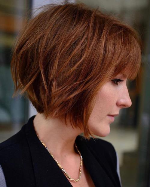 Timeless Sliced Bob With Bangs
