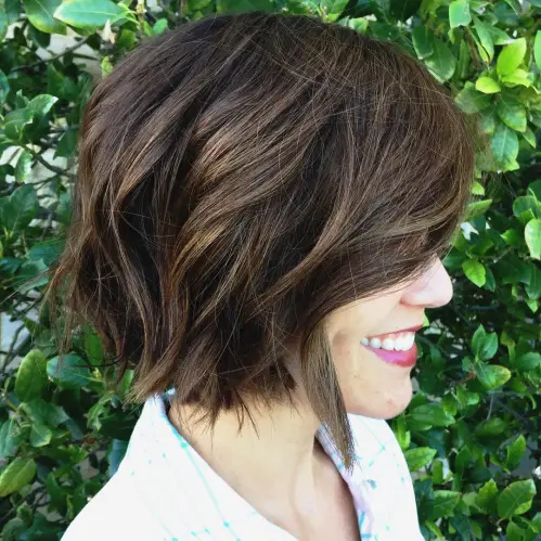 Tousled Inverted Blonde Bob