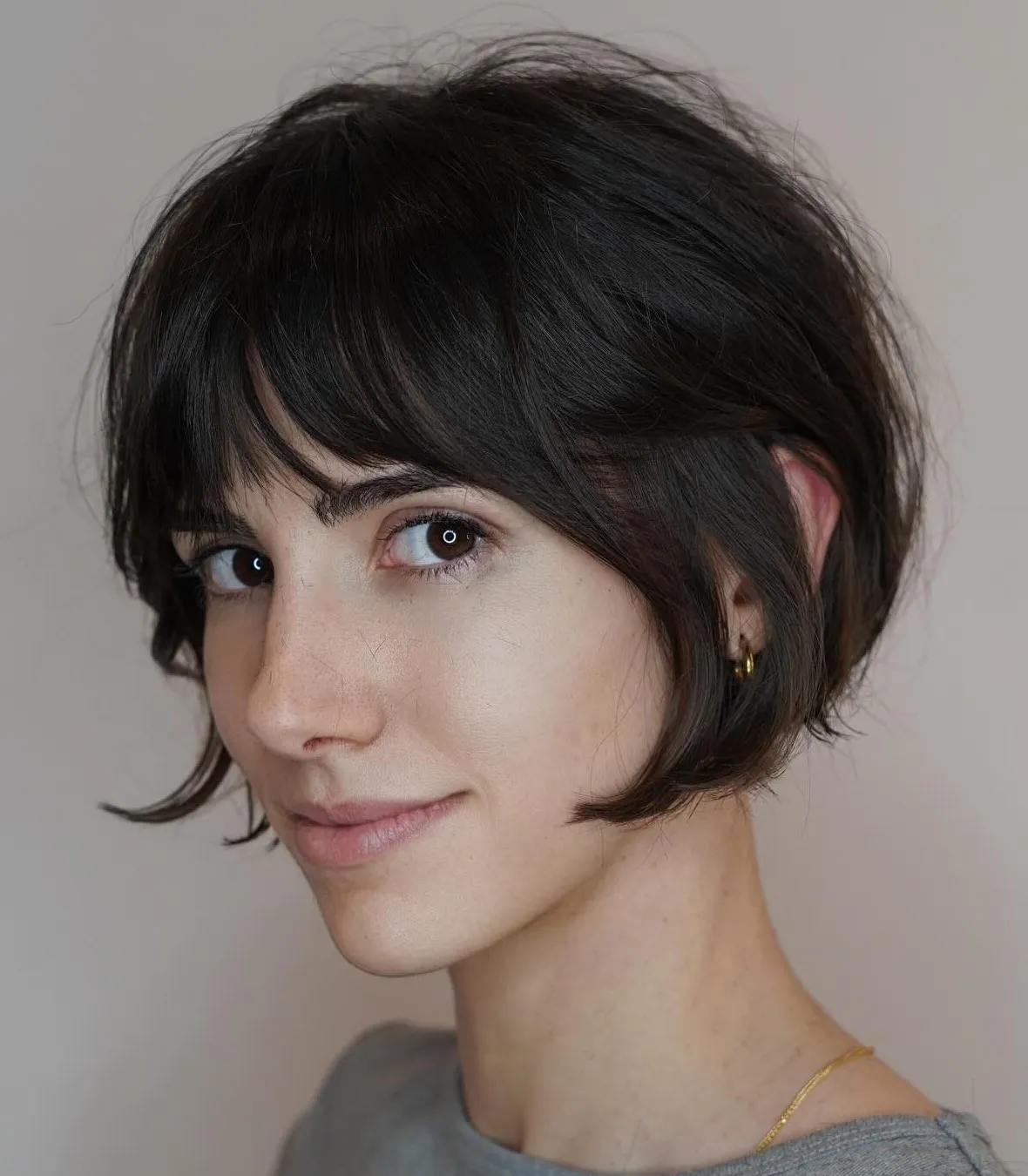 French Concave Bob with Bangs
