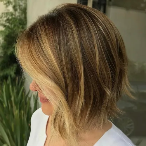 Wavy Dishwater Blonde Bob