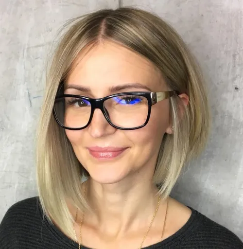 Blonde Choppy Bob