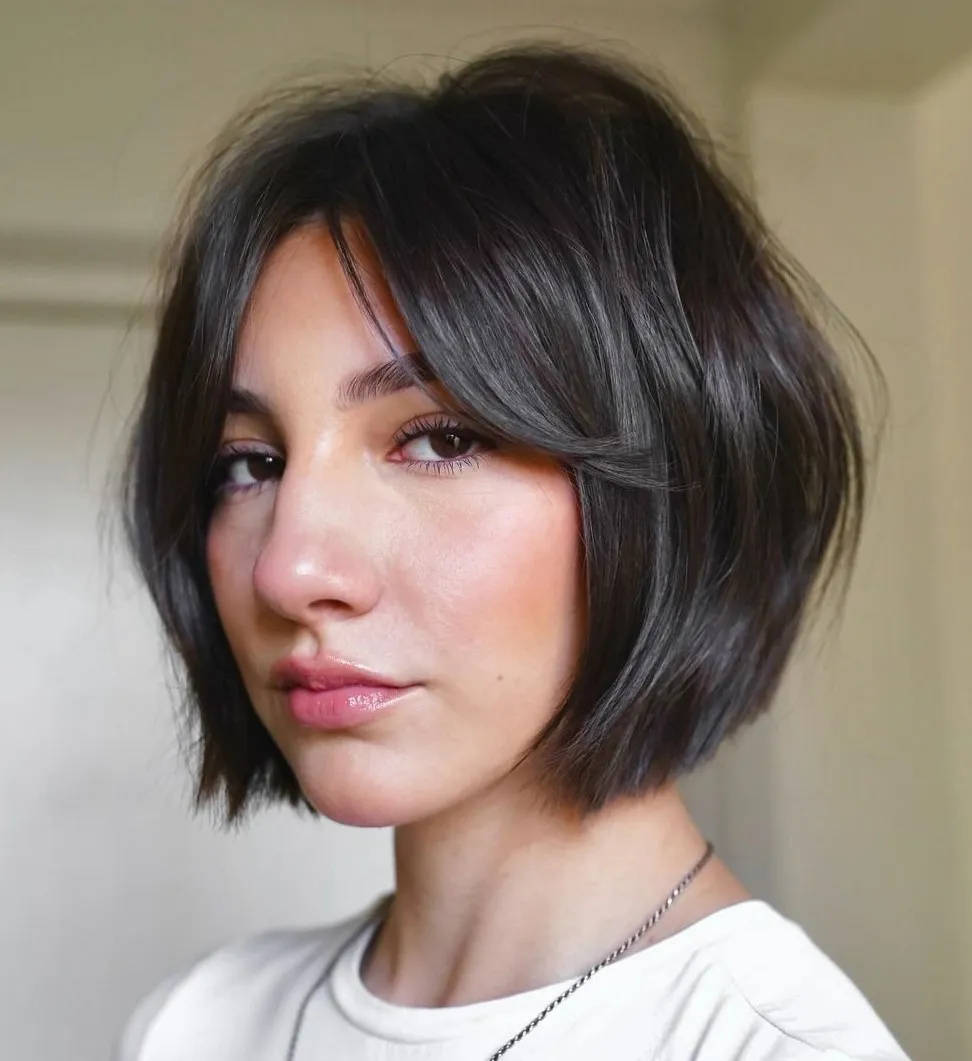 Short Bob Haircut for Oval Face