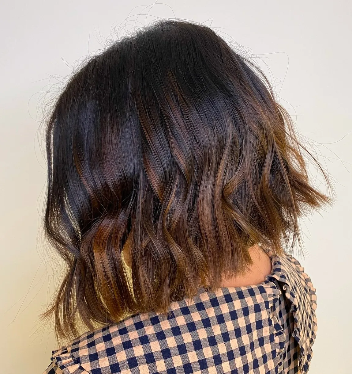 Back View of an Angled Bob Haircut