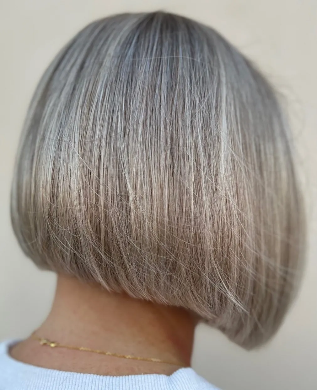 Back View of an Inverted Bob Haircut