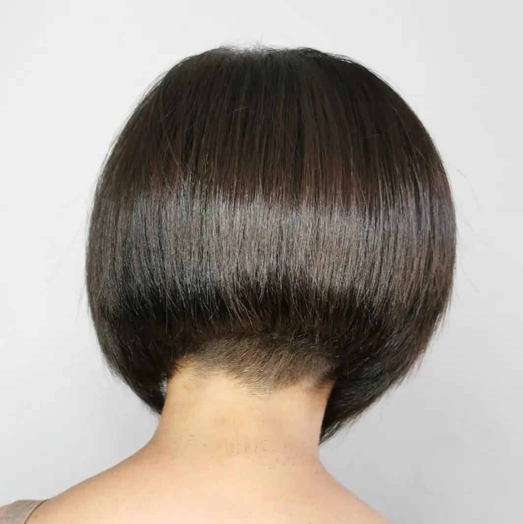 Back View of a Reverse Bob Haircut