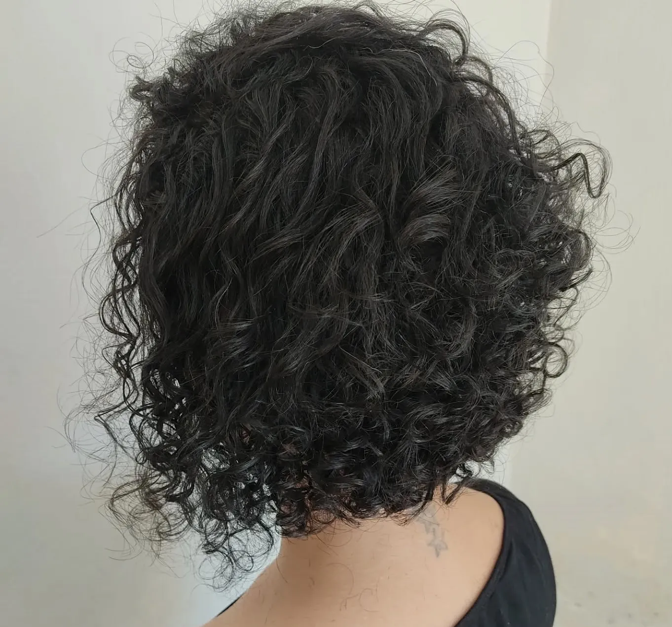 Natural Curly Bob Back View