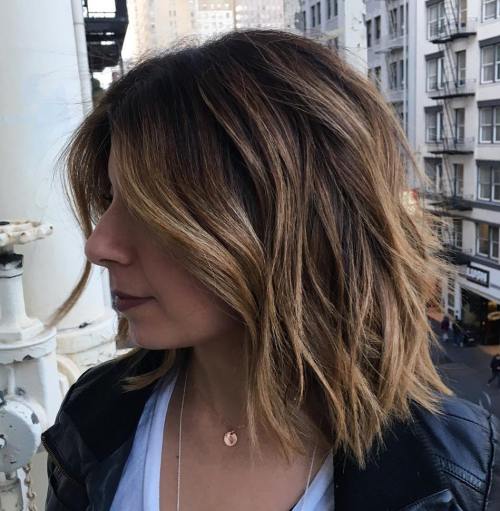 Edgy Long Choppy Bob