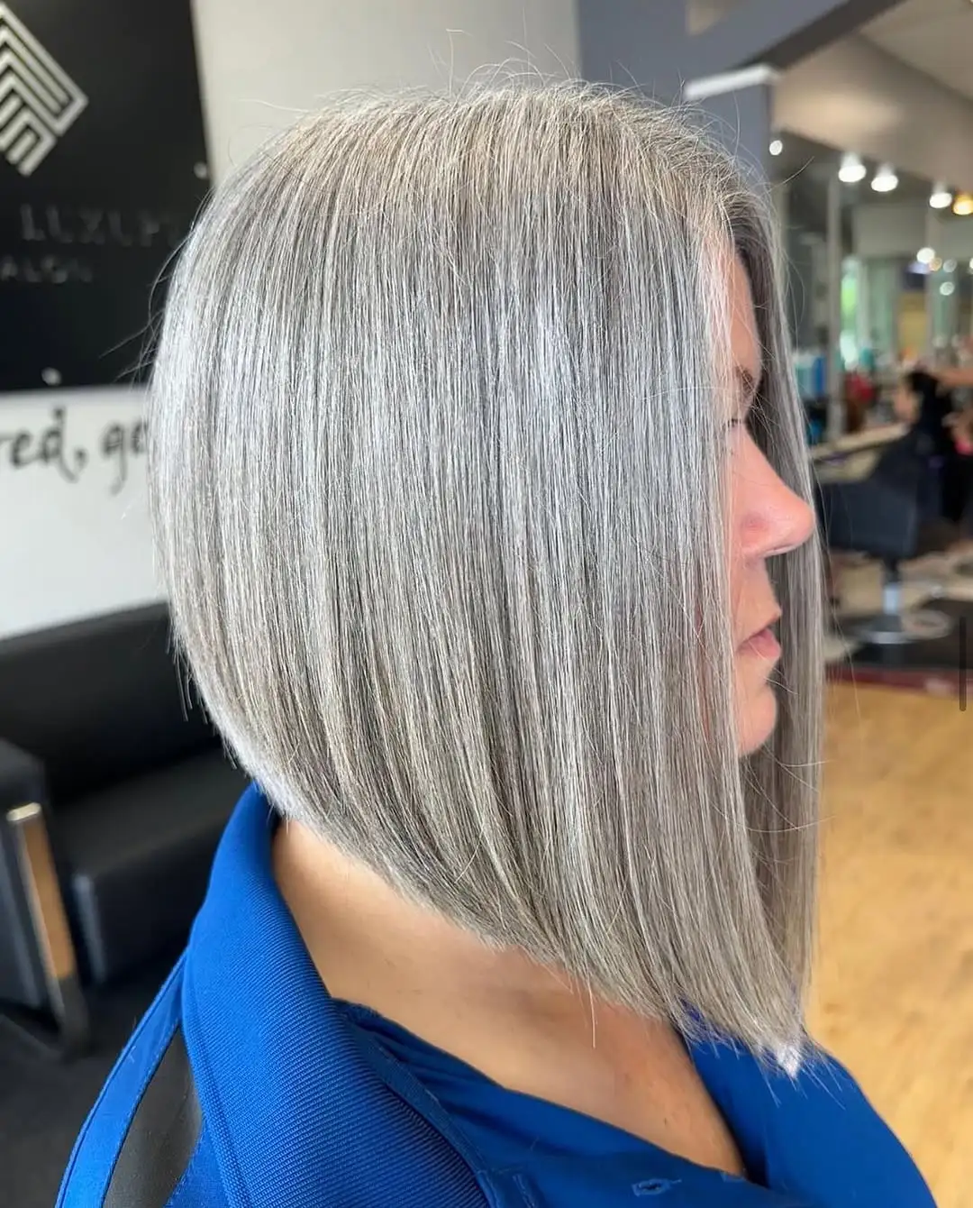 Sharp Inverted Lob Sharp Stacked Lob Hairstyle