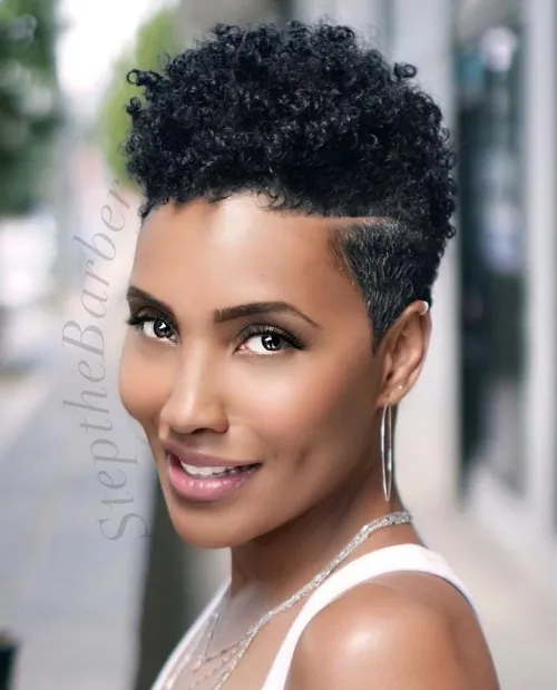 Dark Faux Hawk for Natural Curls
