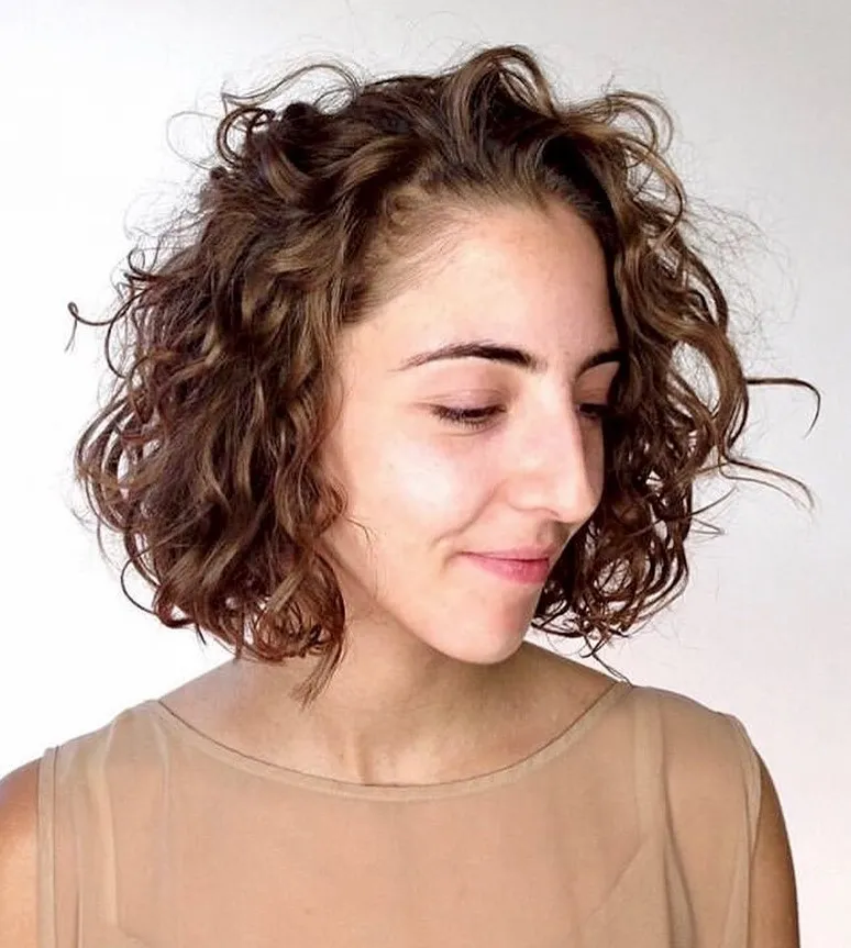 Medium Wavy Perm Bob Hairstyle