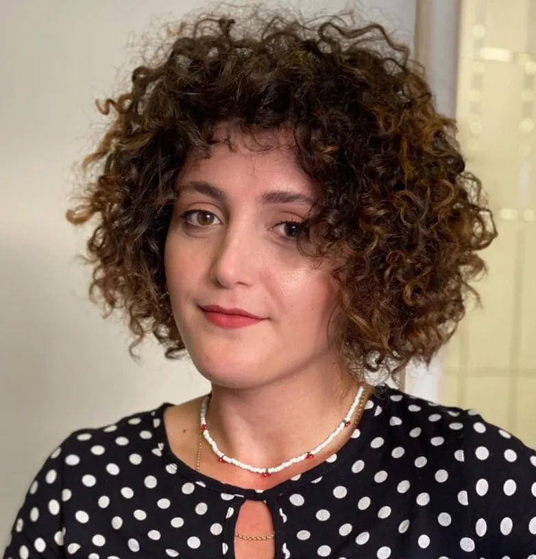 Perms for Short Hair and Round Face Shape
