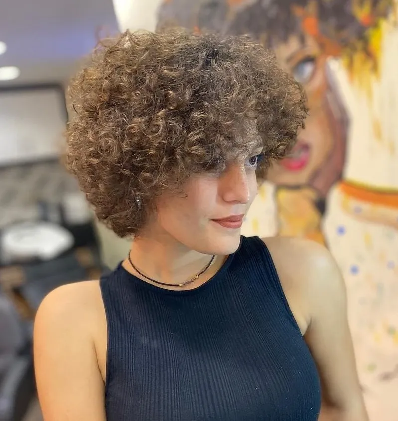 70s Wedge Hairstyle on Permed Hair