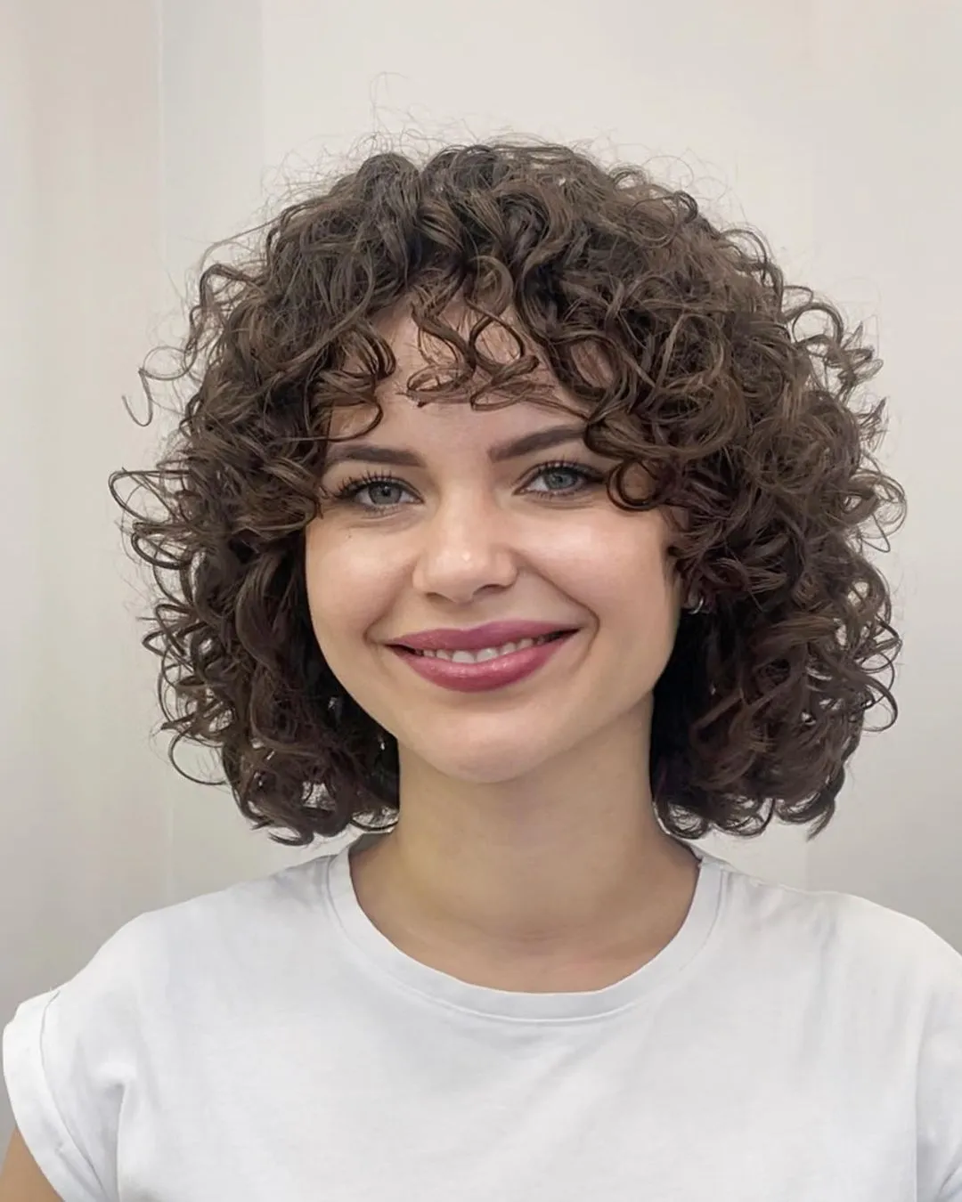 Spiral Curls Perm for Bob Length Hair