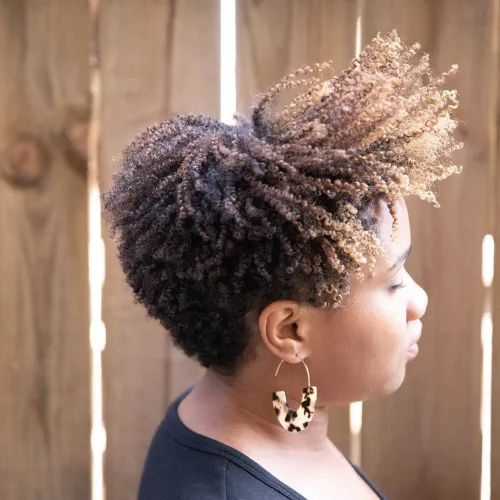 Curtain Bangs on Short Natural Hair