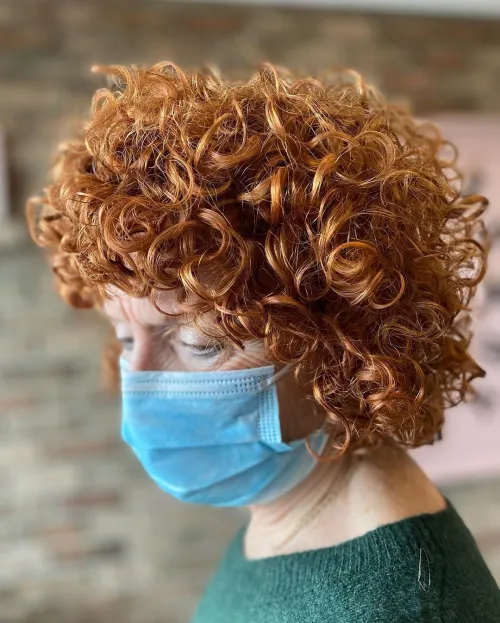 Curly Hair Curtain Bangs