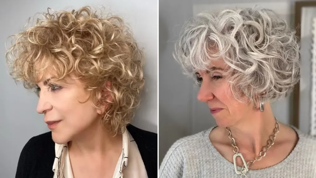 20 Vibrant Curly Bob Styles for Women Aged 50 and Up