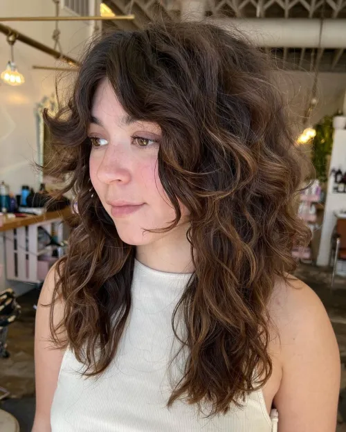 Thick Wavy Shag for Long Hair Long Wavy Cut with Layers for Thick Hair