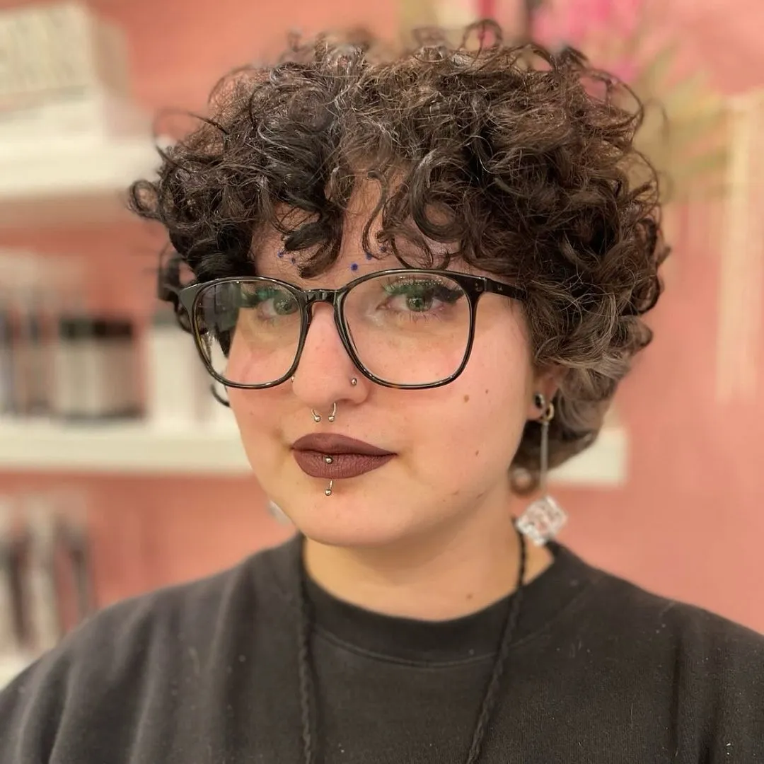 Curly Long Pixie for Plus Size Women