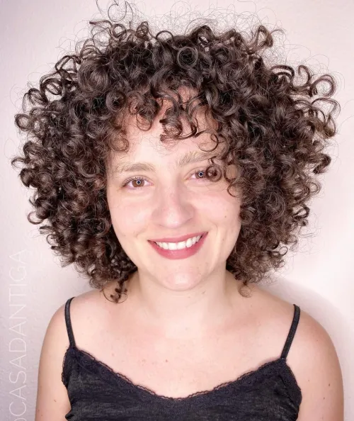 Shaggy Bob Cut for Curly Locks Messy Layered Bob Cut for Natural Spiral Curls