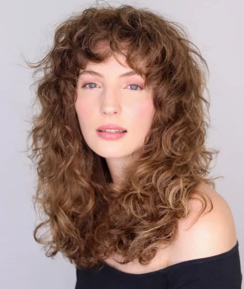 Shaggy Cut for Naturally Curly Hair Medium Shaggy Haircut for Loose Waves Hair