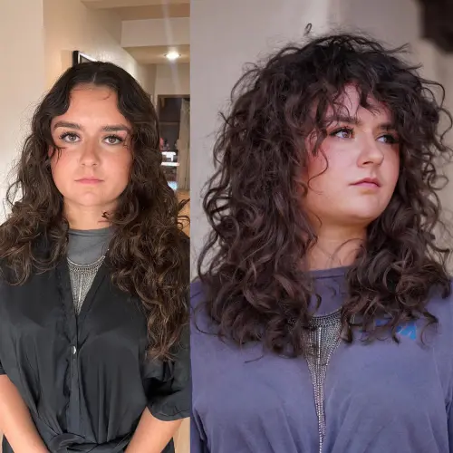 Mid Length Wavy Cut for Round Faces