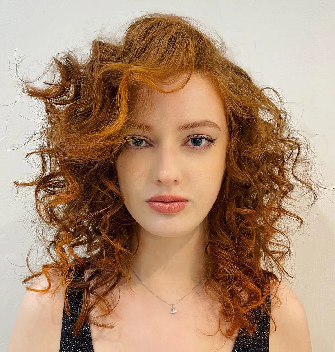 Curly Hair Dyed Bright Gigner Red Hair Color