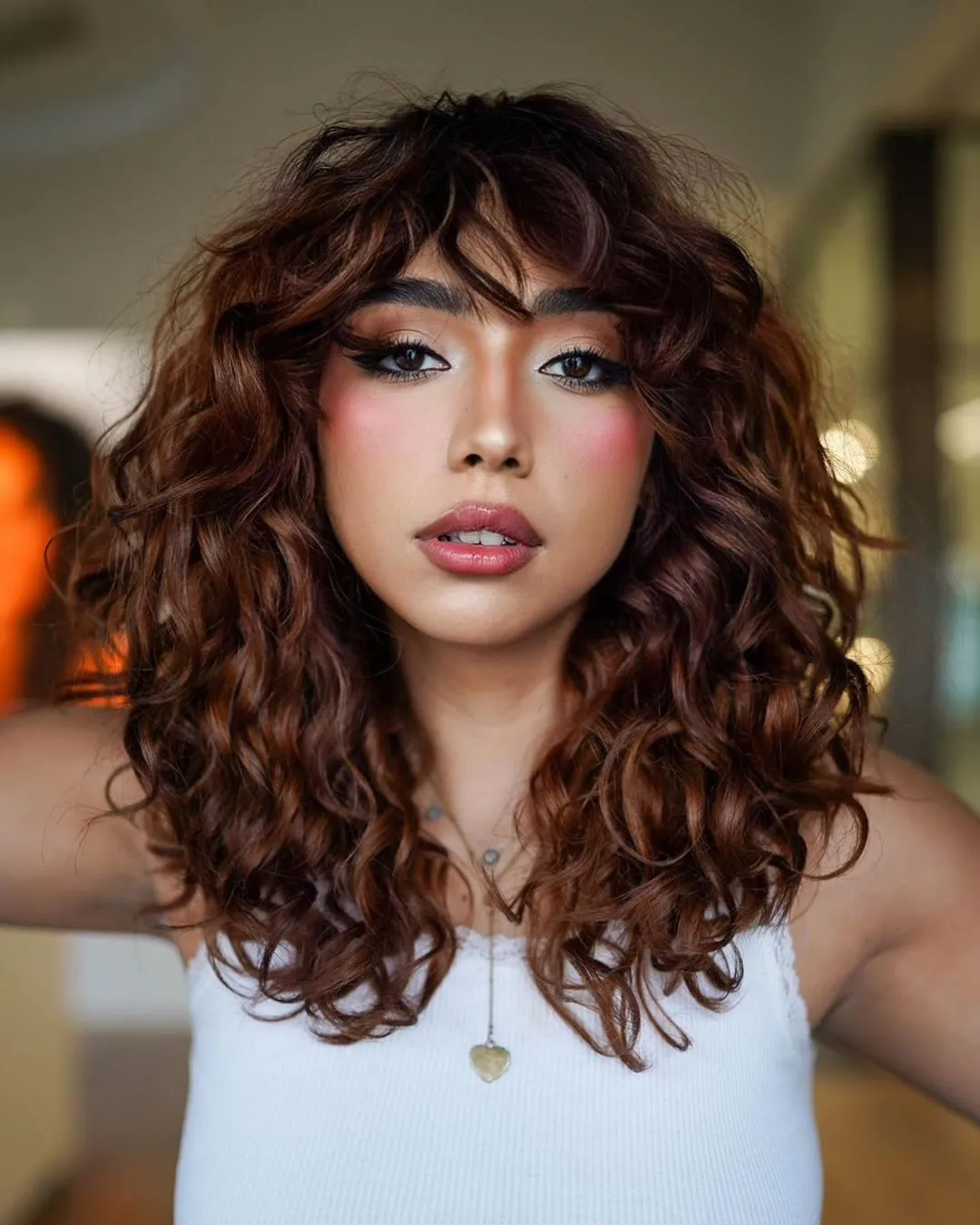 Rich Brown Hair Color for Type 3 Curls