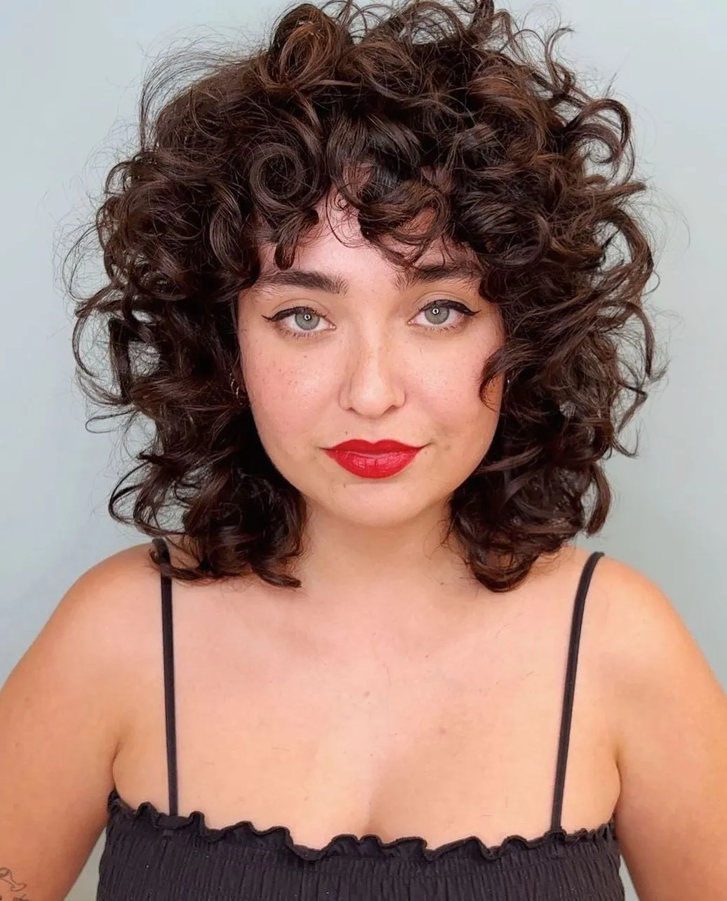 Chocolate Brown Curly Hair Color
