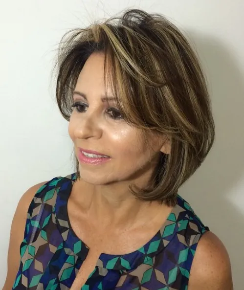 Medium Haircut With Bangs for Thin Hair