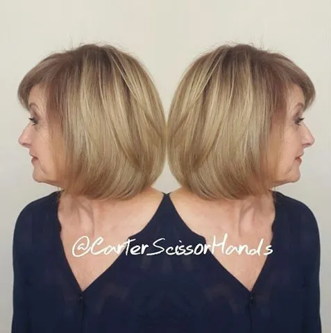 Over 50 Bob With Bangs