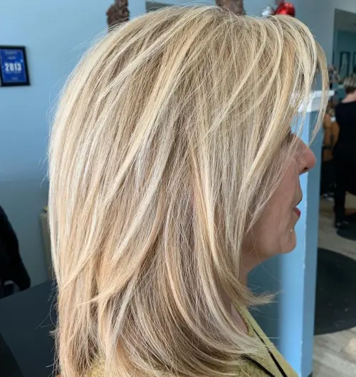 Youthful Shag Hairstyle Over 50
