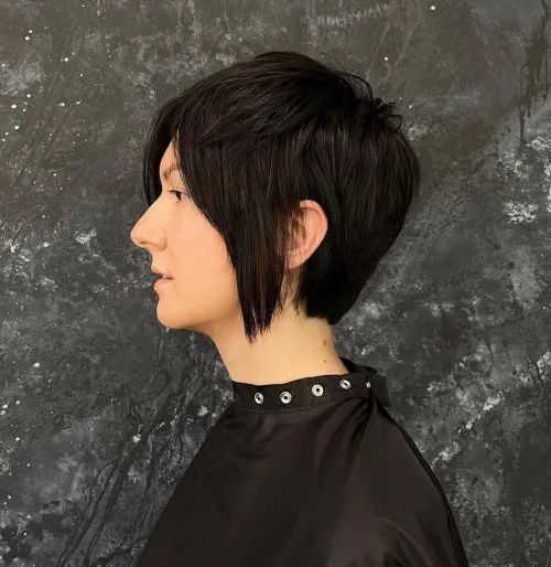 Contrasting Dark and White Pompadour