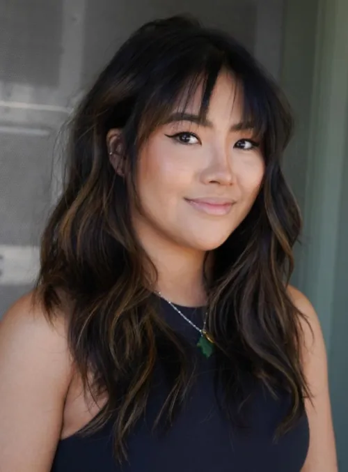 Shaggy Hairstyle with Wispy Bangs