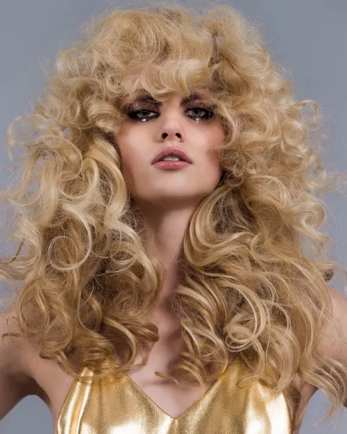 Curly Disco Queen 70s Hairstyle