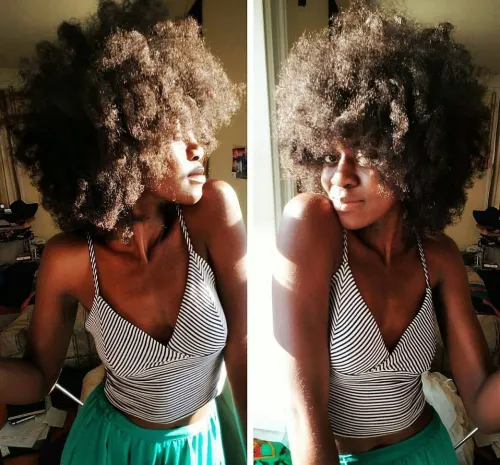 70s Inspired Halo Afro Look