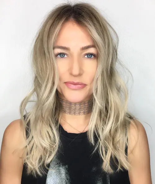 Long Layered Messy Hairstyle