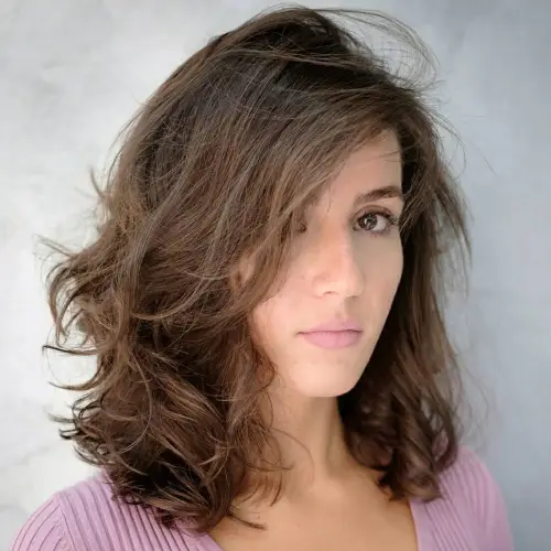 Medium Curly Tousled Hairstyle
