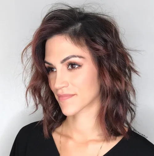 Medium Shaggy Hairstyle