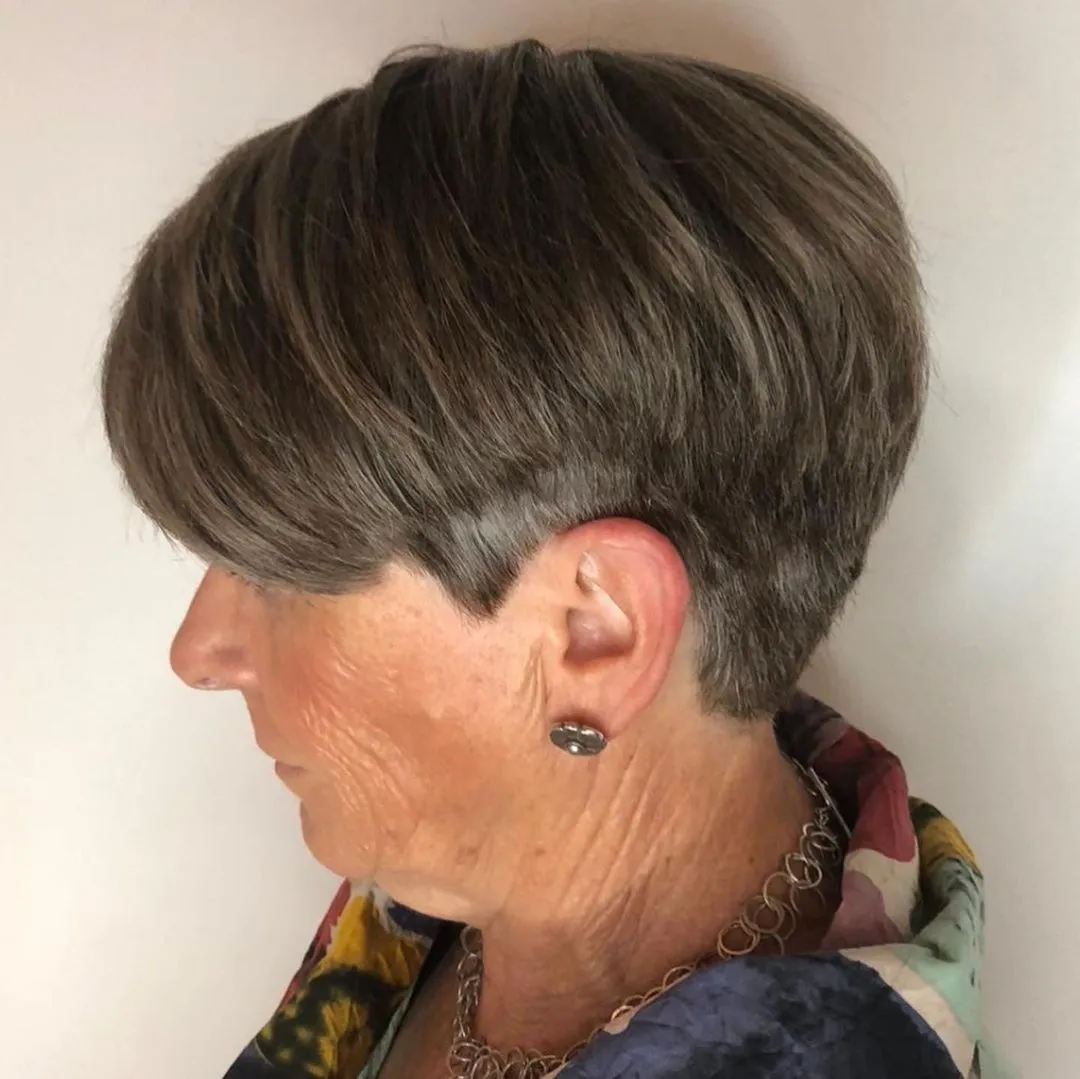 Long Pixie with Taper Fade Pixie Bob with Asymmetrical Fringe