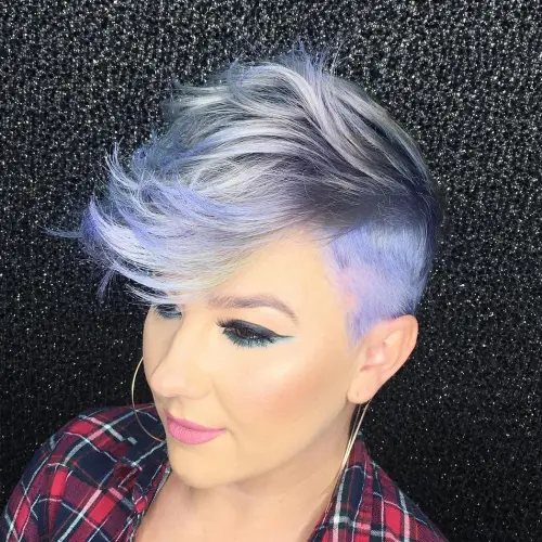 gray pixie undercut