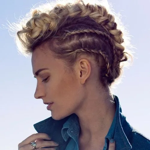 beautiful braided mohawk