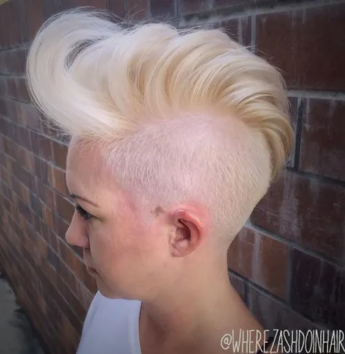 blonde mohawk