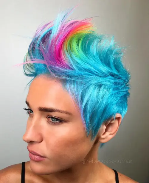 pastel blue pixie mohawk