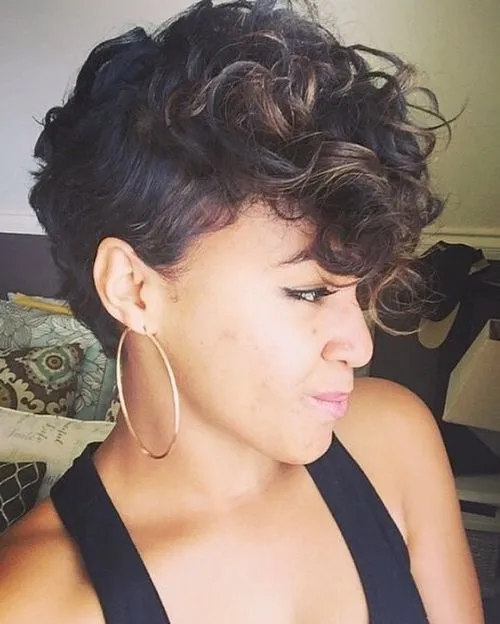 feminine curly mohawk