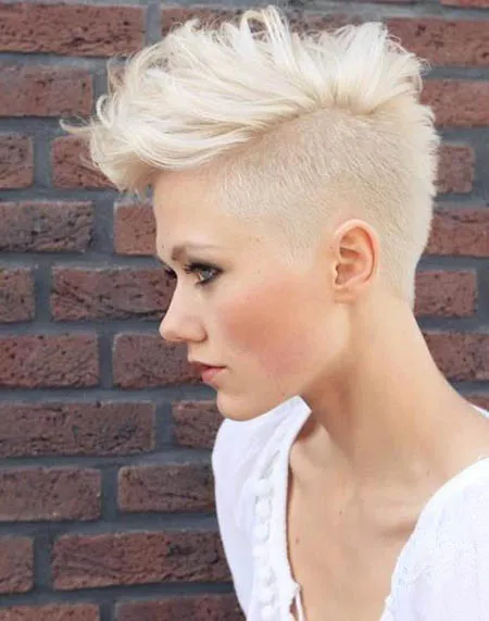 short mohawk blond