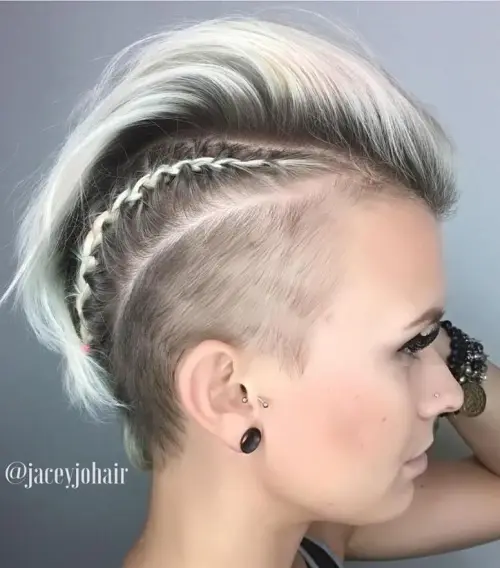 braided undercut hairstyle