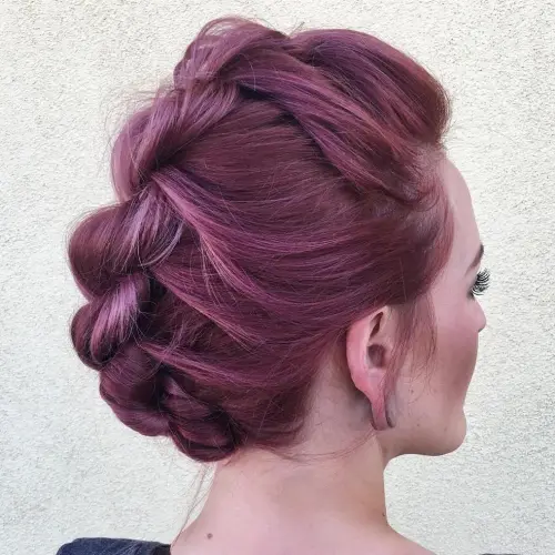 twisted mohawk updo