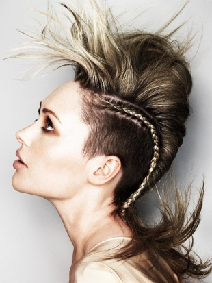 female mohawk long hair