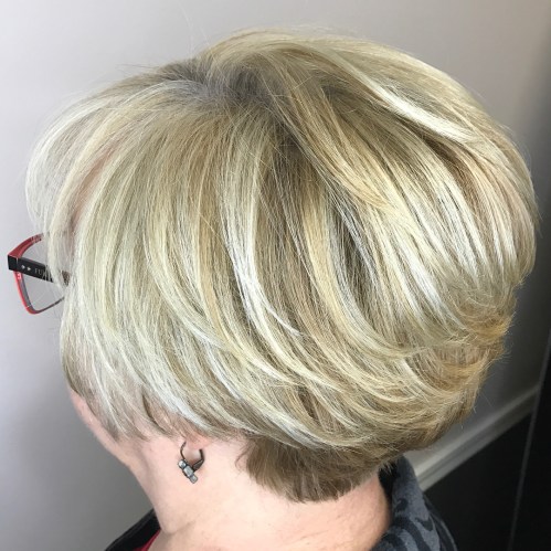 60 Elegant Hairstyles for Women Over 60 to Match Every Preference 21 Over Blonde Bob With Nape Undercut